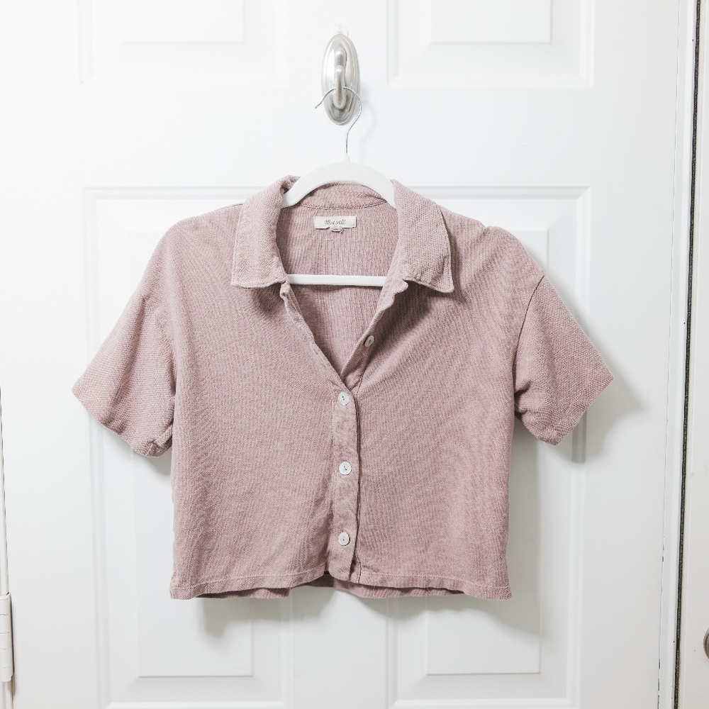 Madewell oversized hemp button up - size XS